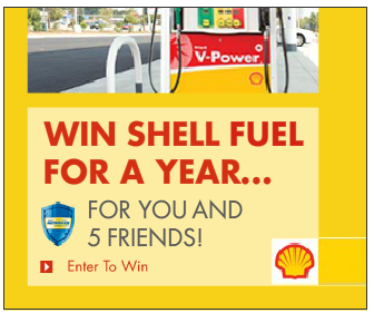 WIN FREE Shell Fuel for a Year for YOU and 5 of Your Friends!