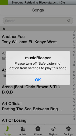 Music Bleeper App