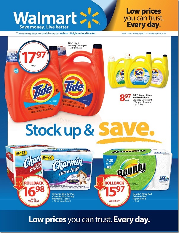 P&G Stock Up and Save Event At Walmart 
