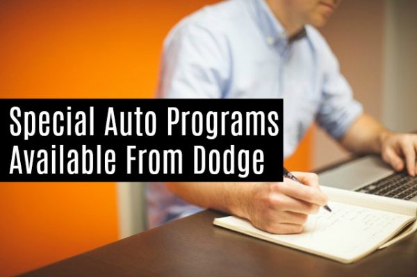 Special Auto Programs Available From Dodge