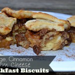 Sausage, Cinnamon & Cream Cheese #Breakfast Biscuits Recipe